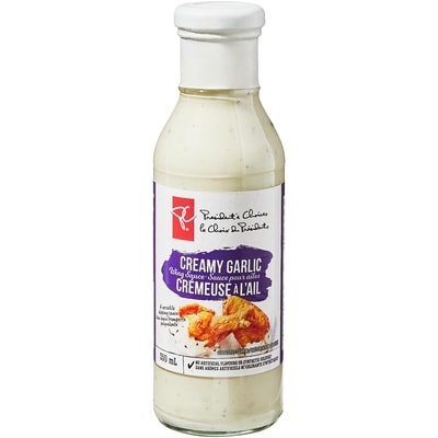 le Choix du Président Sauce pour ailes crémeuse à l’ail 350 ml, 1,23 $/100ml