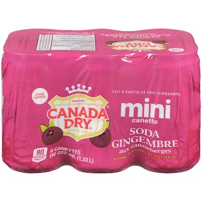 Canada Dry Édition limitée Soda gingembre canneberge 6x222.0 ml, 0,40 $/100ml