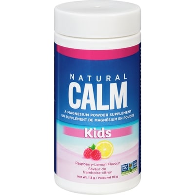 Natural Calm Ionic Magnesium Citrate Powder Kids Organic Raspberrry-Lemon Flavour 113 g, $21.23/100g