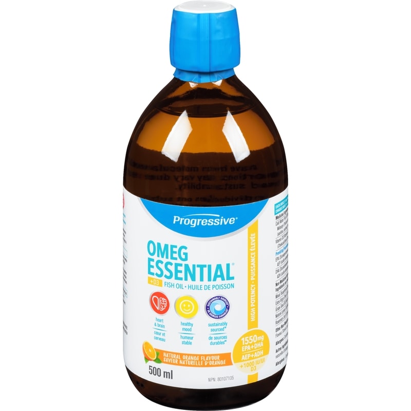 OmegEssential +D High Potency Fish Oil Natural Orange Flavour