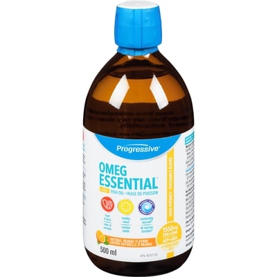 Progressive OmegEssential +D High Potency Fish Oil Saveur Naturelle d'Orange 500 ml 500 ml, 11,90 $/100ml