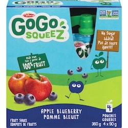 GoGo Squeez Compote pomme et bleuet 90 g, 0,63 $/100g