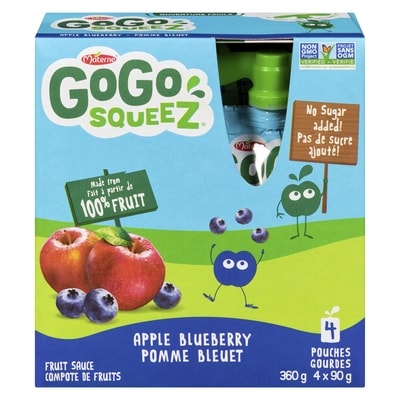 GoGo Squeez Compote pomme et bleuet 90 g, 1,39 $/100g