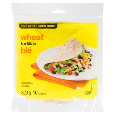 No Name 10 Wheat Tortillas 320 g, $0.84/100g