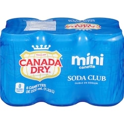 Canada Dry Soda club 6x222.0 ml, 0,43 $/100ml