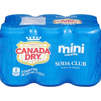 Canada Dry Soda club 6x222.0 ml, 0,40 $/100ml