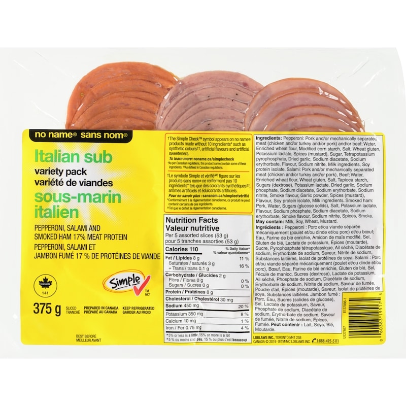 Italian Sub Variety Pack Sliced