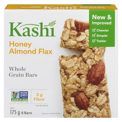 Kashi Whole Grain Bars, Honey Almond Flax, 5 Bars 175 g, $2.57/100g