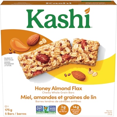 Kashi Whole Grain Bars, Honey Almond Flax, 5 Bars 175 g, $2.45/100g