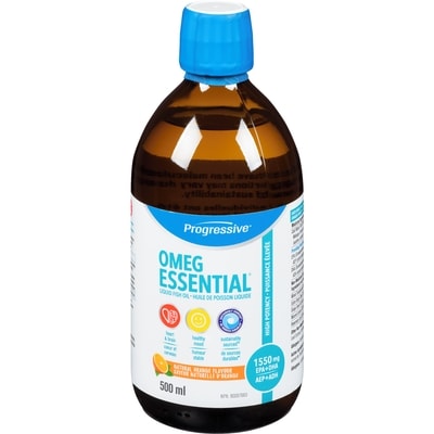 Progressive OmegEssential High Potency Fish Oil Saveur Naturelle d'Orange 500 ml 500 ml, 11,05 $/100ml