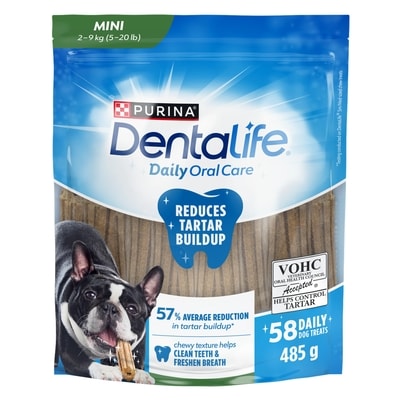 Purina DentaLife Daily Oral Care Mini Breed, Dog Treats 485 g, $1.96/100g