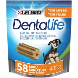 Purina DentaLife Chiens Mini Races, Gâteries pour la Dentition des Chiens 485 g, 2,27 $/100g