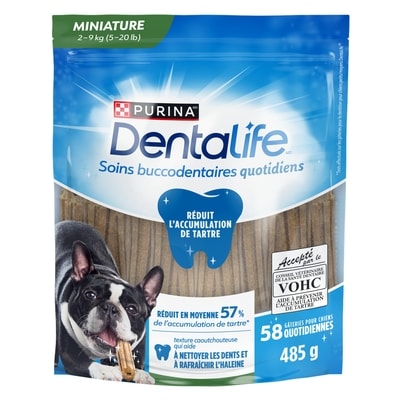 Purina DentaLife Chiens Mini Races, Gâteries pour la Dentition des Chiens 485 g, 1,96 $/100g
