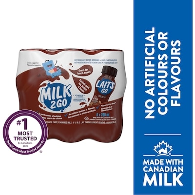 Milk 2 Go 1% Chocolate Partly Skimmed Milk 6x200.0 ml, $540.83/100ml