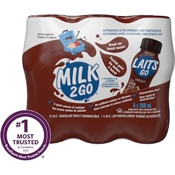 Milk 2 Go 1% Chocolate Partly Skimmed Milk - 6x200.0 ml | Fortinos