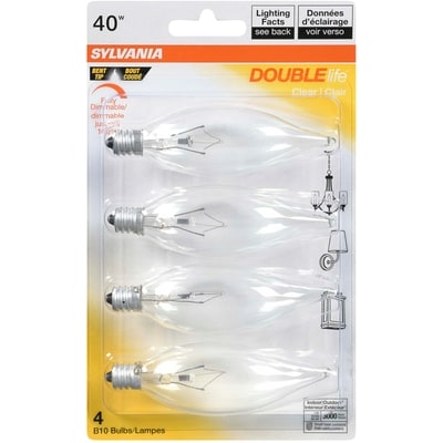 Sylvania Ampoule de 3 000 heures, 40 W, B10 CAN 1 ea, 1,50 $/1ch