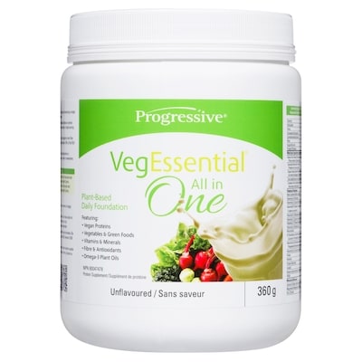 Progressive VegEssential All in One Supplément de Protéine Sans Saveur 360 g, 11,66 $/100g