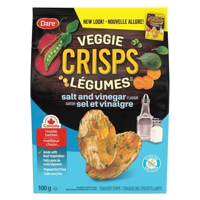 Dare Veggie Crisps Salt and Vinegar 100 g, $4.49/100g