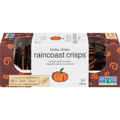 Lesley Stowe's Raincoast Crisps Pumpkin Spice Crackers Limited Edition 150 g, $5.33/100g
