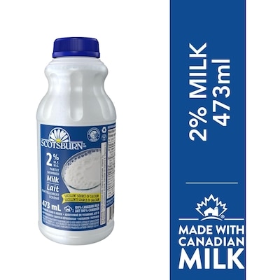 Scotsburn 2% Partly Skimmed Milk 473 ml, $0.56/100ml
