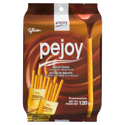 Glico Cookies, Chocolate Cream Filled Biscuit Sticks 8 Packs 120 g, $4.41/100g