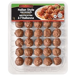 Marc Angelo Boulettes de porc à l’italienne 1 kg, 1,30 $/100g