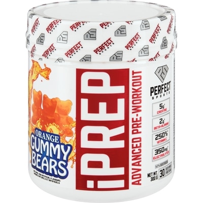Perfect Sports iPrep Pre-Workout Powerhouse Orange Rush Flavour 300 g, $7.50/100g
