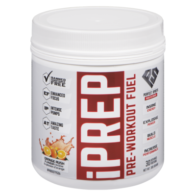 Perfect Sports iPrep Pre-Workout Powerhouse Orange Rush Flavour 300 g, 8,00 $/100g