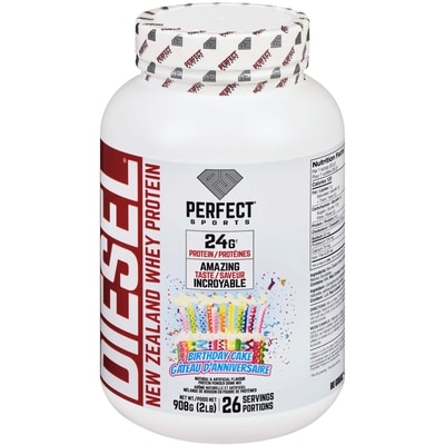 Perfect Sports Diesel New Zealand Whey Protein + Vanilla Birthday Cake Flavour 908 g, 4,95 $/100g