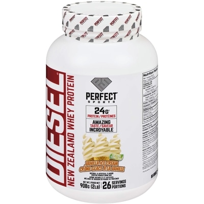 Perfect Sports Diesel New Zealand Whey Protein + Vanilla Ice Cream Flavour 908 g, $4.84/100g