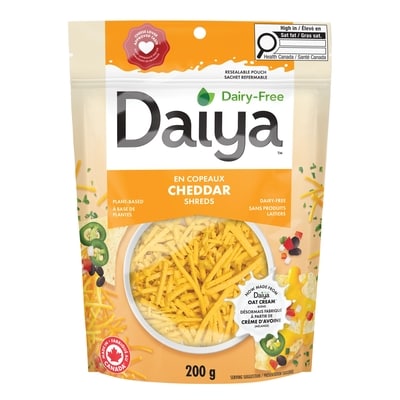 Daiya Dairy Free Cheddar Cheese Shreds 200 g, $3.25/100g