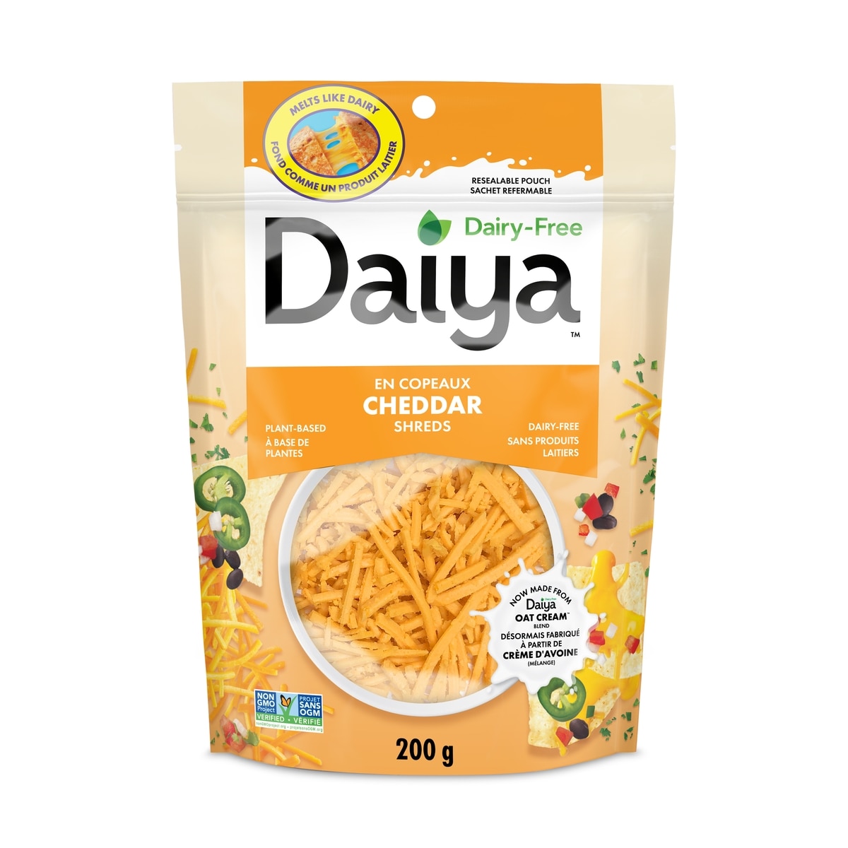 Daiya Dairy Free Cheddar Cheese Shreds 200 g, $3.50/100g