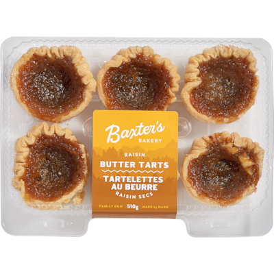 Baxter Tartelettes au beurre avec raisins secs 510 g, 1,96 $/100g