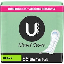 Clean & Secure Ultra Thin Pads, Heavy Absorbency, 56 Count
