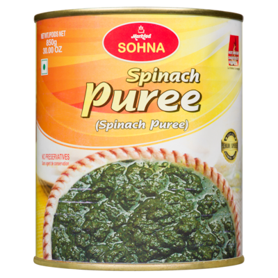 Sohna Spinach Puree      850 g, $0.70/100g