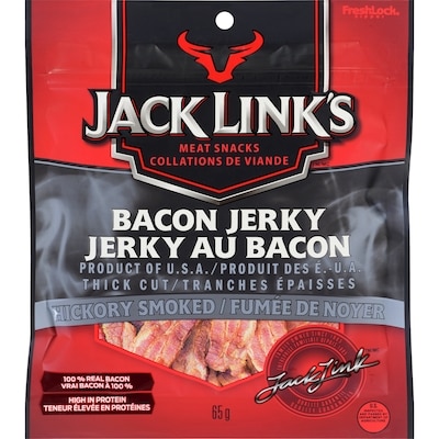 Jack Link’s Jerky au Bacon Fumée de Noyer 65 g, 10,45 $/100g