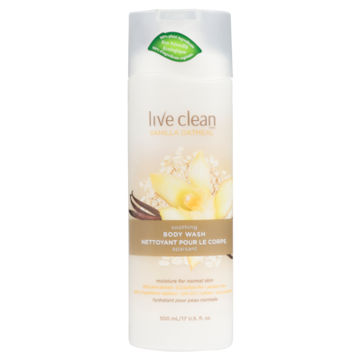 Live Clean Nettoyant pour le corps apaisant vanille et avoine 500 ml, 1,60 $/100ml