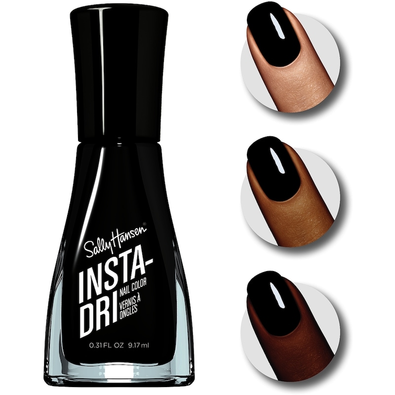 Insta-Dri Nail Polish, Black To Black