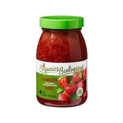PC Organics Organics Strawberry Fruit Spread 545 ml, $1.37/100ml