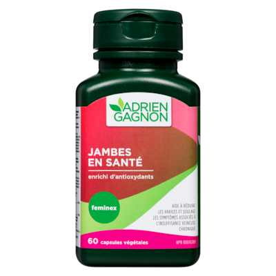 Adrien Gagnon Jambes En Santé Capsules Végétales 60 ea, 0,32 $/1ch