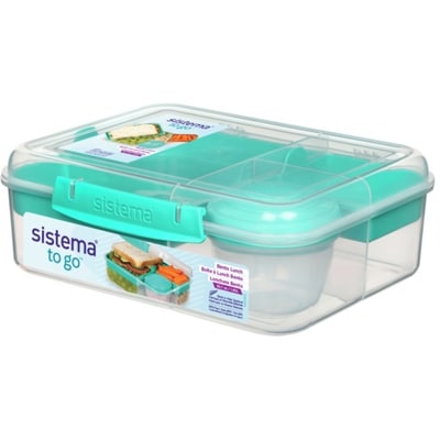 Sistema Bento Box TO GO, Lunch Box with Yoghurt/Fruit Pot  BPA-Free, Assorted Colours (Varies by Pack) 1 ea, $13.00/1ea