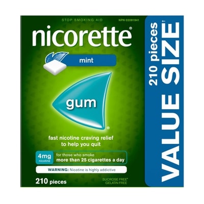 Nicorette Nicotine Gum Mint 4mg 210 ea, $0.33/1ea