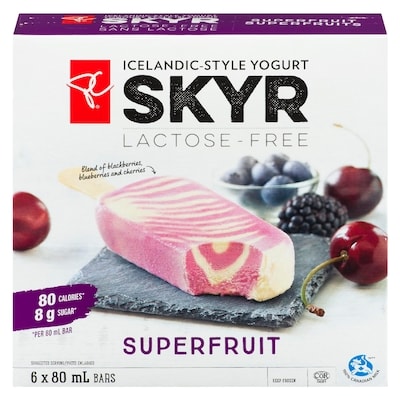 President's Choice Skyr Icelandic-Style Yogurt Bars, Superfruit 480 ml, $1.46/100ml