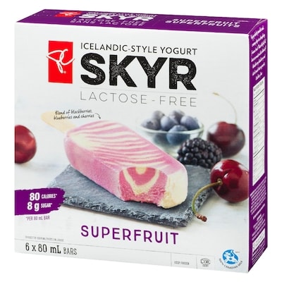 Berries and Cherries Lactose-Free Skyr Icelandic-Style Frozen Yogurt Bars