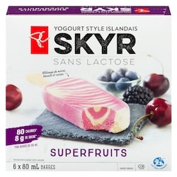 le Choix du Président Barres de yogourt style Islandais skyr aux superfruit 480 ml, 1,46 $/100ml