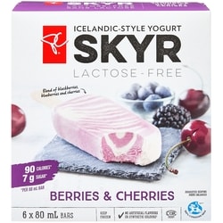le Choix du Président Barres de yogourt style Islandais skyr aux superfruit 480 ml, 1,56 $/100ml