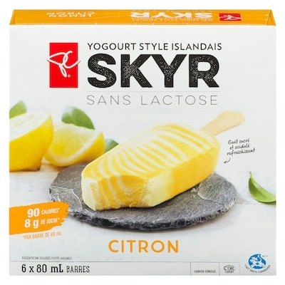 le Choix du Président Barre de yogourt glacé style Islandais skyr sans lactose au citron 480 ml, 1,46 $/100ml