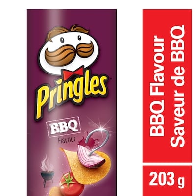 Pringles Méga boîte de croustilles Saveur de BBQ 202 g, 1,97 $/100g