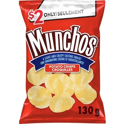 Munchos Potato Crisps 130g 130 g, $1.54/100g