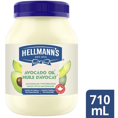 Hellmann’s Sauce Style Mayonnaise avec Huile d'Avocat et un Soupçon de Lime pour sandwichs, salades et burgers  710 ml, 1,05 $/100ml